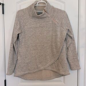 Athleta Cozy Karma Asymmetrical Pullover Sweatshirt